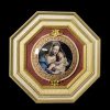 Cornice con piatto in ceramica - Frame with ceramic dish Cornice in legno 100% made in Italy Icone religiose Madonna con bambino Religious art